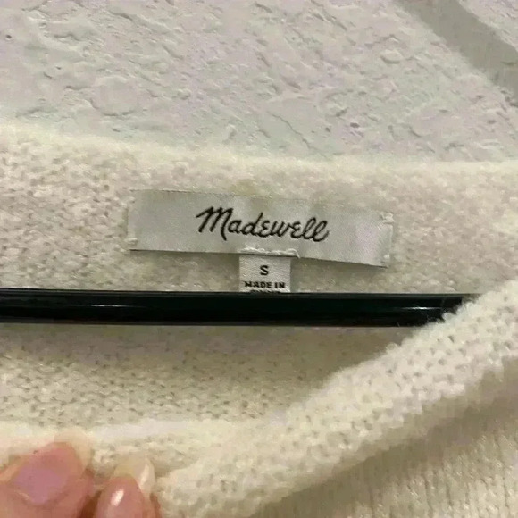 MADEWELL Stripe-Sleeve Geo
Pullover Sweater Sz S *a spot on front side* - Picture 7 of 8